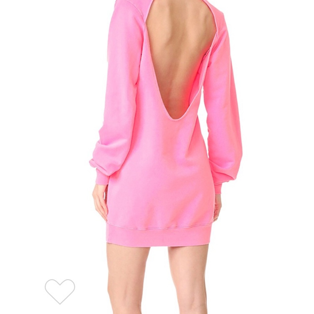 Cotton Citizen backless sweatshirt dress.